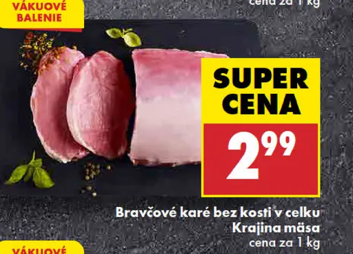 Bravčové karé bez kosti, v celku