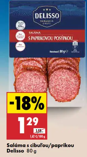 Delisso saláma s cibuľou a paprikou