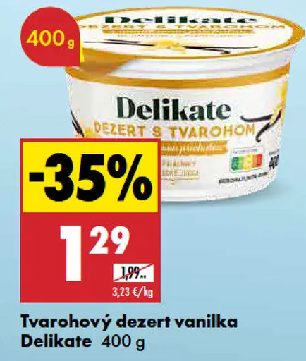 Delikate Tvarohový dezert vanilka