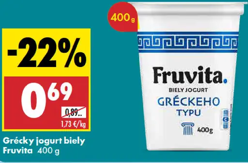 Fruvita Biely jogurt gréckeho typu