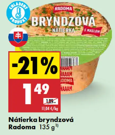 Bryndzová nátierka Radoma