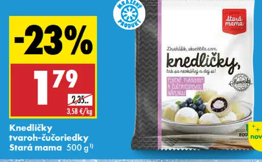 Stará mama tvarohovo-čučoriedkové knedličky