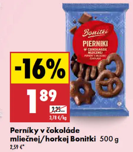 Perníky v čokoláde horkej Bonitki