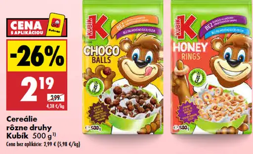 Kubík cereálie – Choco Balls / Honey Rings