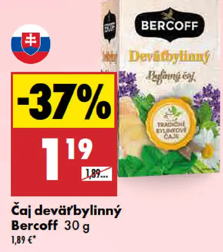 Bercoff Deväť bylín bylinný čaj