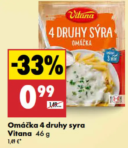 Vitana 4 druhy syra omáčka