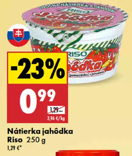 Riso jahodová nátierka