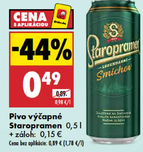Pivo výčapné Staropramen