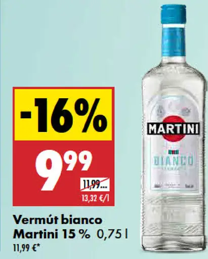 Vermút bianco Martini 15 %