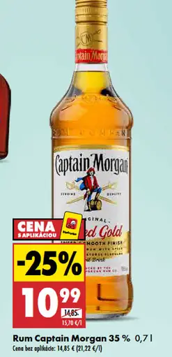 Rum Captain Morgan 35 %