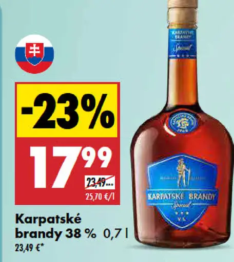 Karpatské brandy 38 %