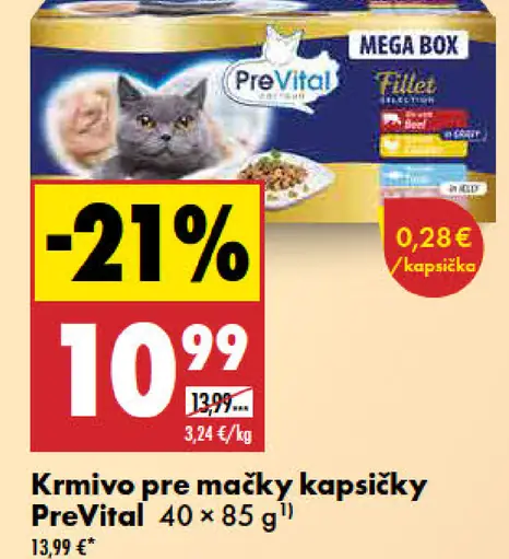 PreVital kapsičky pre mačky Fillet