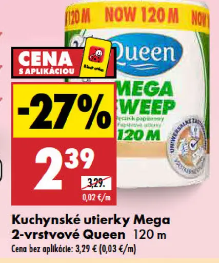 Queen Kuchynské utierky 2-vrstvové Mega