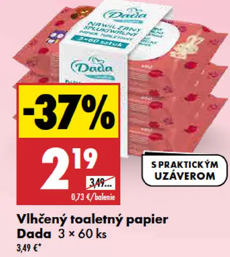 Dada Vlhčený toaletný papier