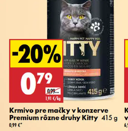 Kitty konzervované krmivo pre mačky Premium