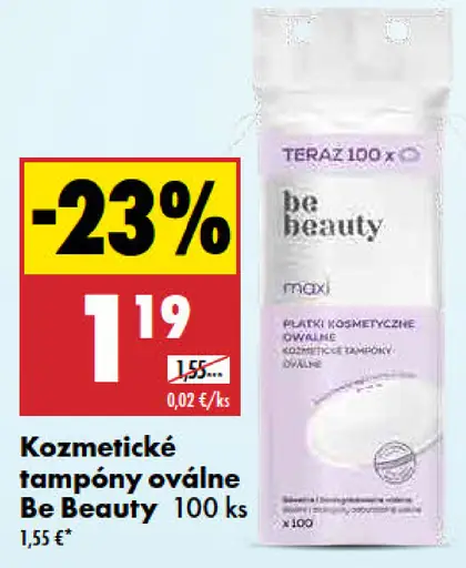 Be Beauty kozmetické tampóny oválne