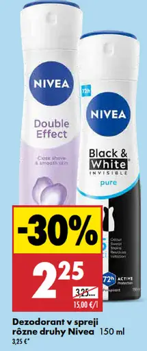 Nivea dezodorant v spreji rôzne druhy