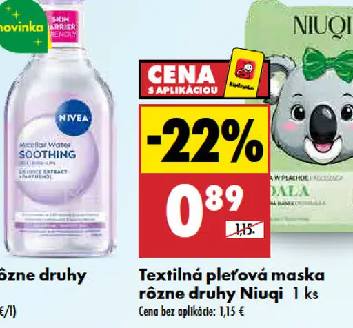 Niuqi Textilná pleťová maska