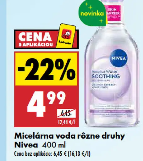 Nivea micelárna voda rôzne druhy