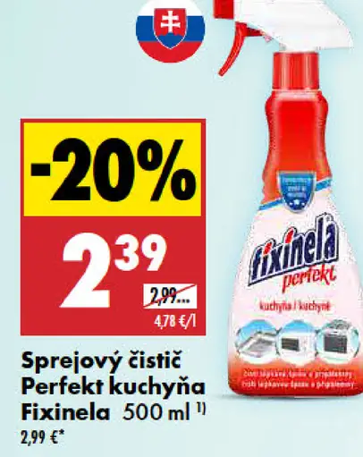 Fixinela Perfect kuchyňa sprejový čistič