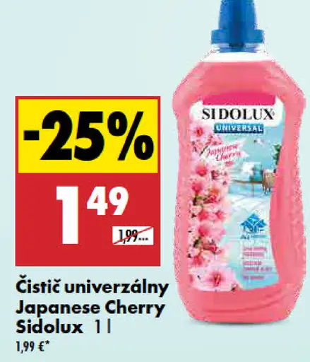 Sidolux čistič univerzálny Japanese Cherry