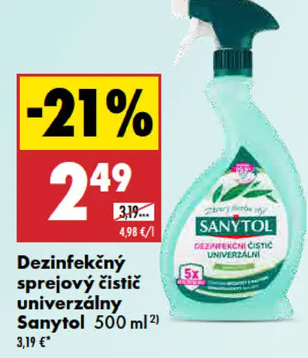 Sanytol univerzálny dezinfekčný čistič