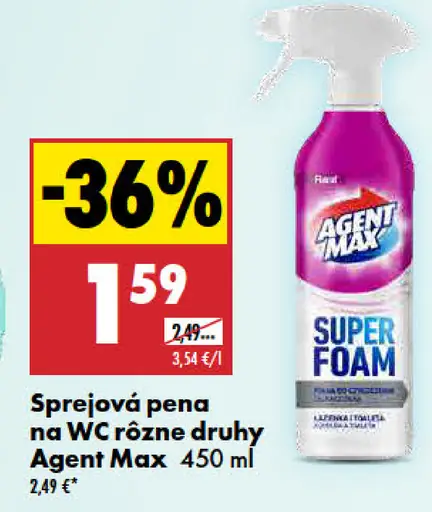 Agent Max Sprejová pena na WC