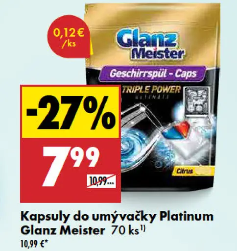 Glanz Meister kapsuly do umývačky Platinum