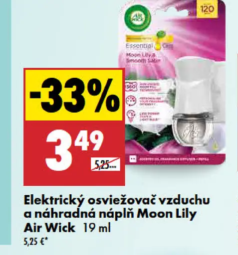 Air Wick elektrický osviežovač vzduchu a náhradná náplň Moon Lily