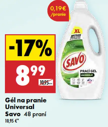 Gél na pranie Universal Savo