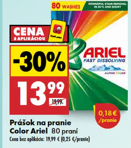 Ariel prášok na pranie Color