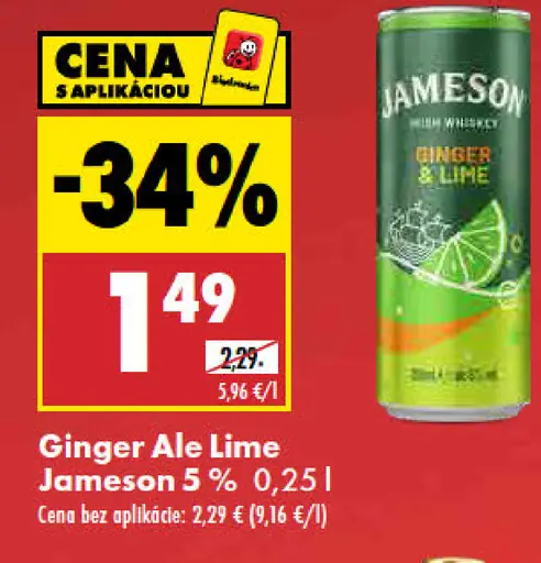 Jameson Ginger Ale Lime