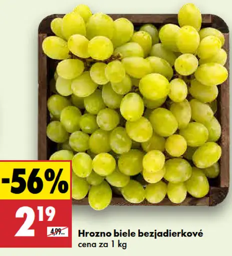 Hrozno biele bezjadierkové