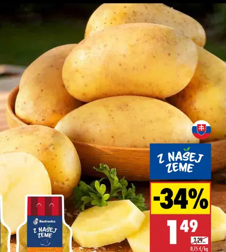 Zemiaky konzumné neskoré prané Typ A/B Z našej zeme
