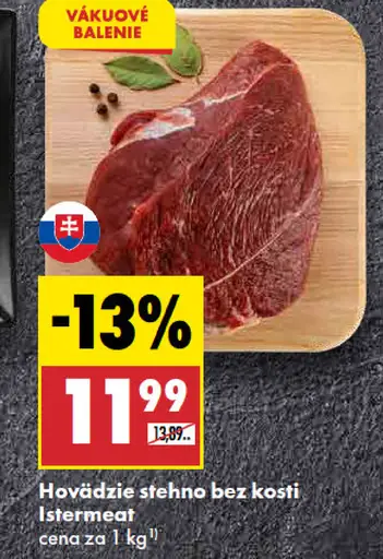 Istermeat hovädzie stehno bez kosti