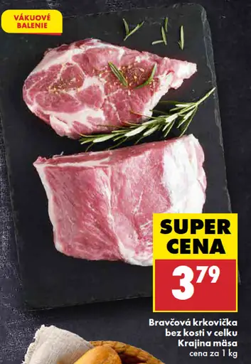 Bravčová krkovička bez kosti v celku