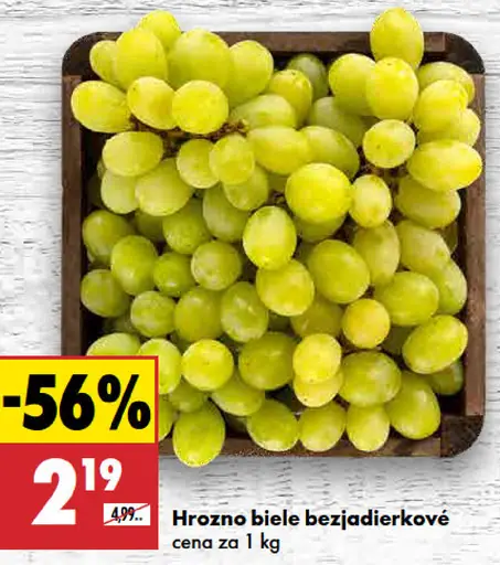 Hrozno biele bezjadierkové
