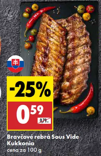 Bravčové rebrá Sous Vide Kukonia