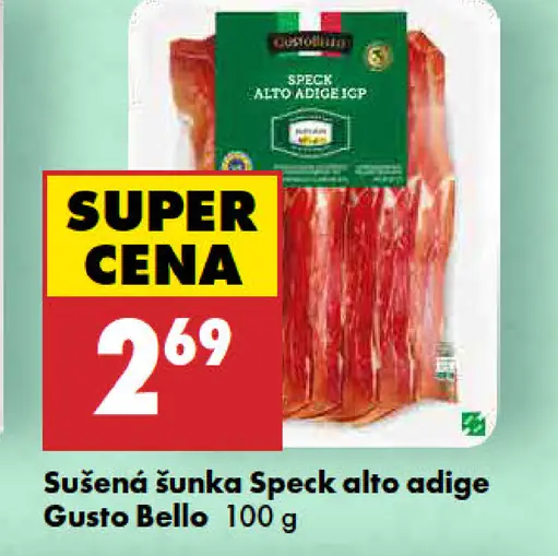 Gusto Bello Sušená šunka Speck alto adige