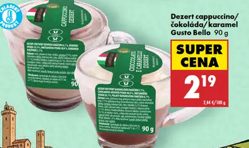 Gusto Bello Dezert cappuccino, čokoláda, karamel