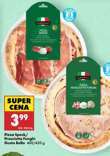 Pizza Speck/Prosciutto Funghi Gusto Bello