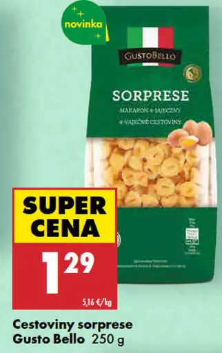 Gusto Bello cestoviny sorprese