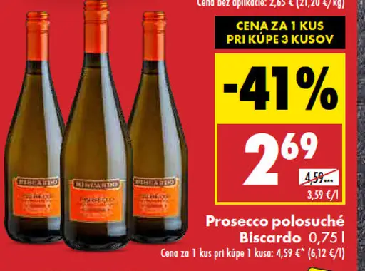 Prosecco polosuché Biscardo
