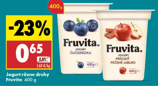 Fruvita jogurt – jablko so škoricou, čučoriedka