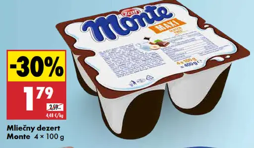 Monte mliečny dezert