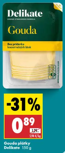 Delikate Gouda plátky