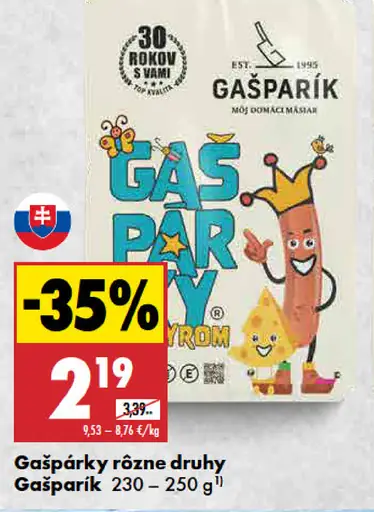 Gašpárky rôzne druhy Gašparík