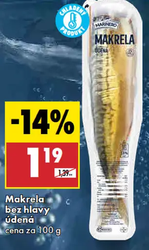 Makrela bez hlavy údená Marinero