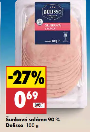 Delisso Šunková saláma 90%