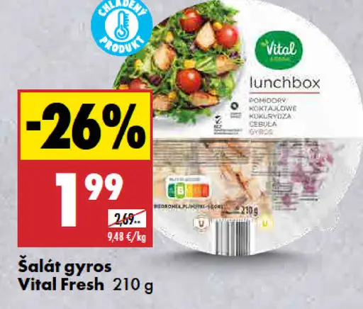 Šalát gyros Vital Fresh